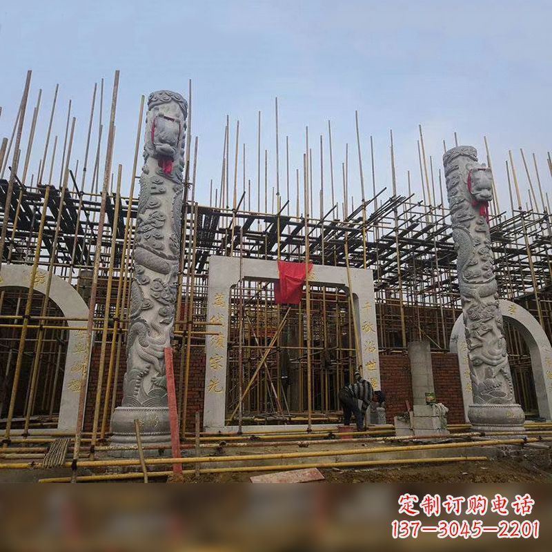 山西中国龙柱石雕