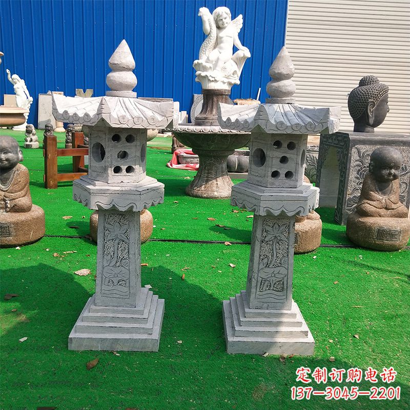 山西中式大理石灯笼