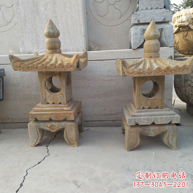 山西中式仿古低墩石灯笼