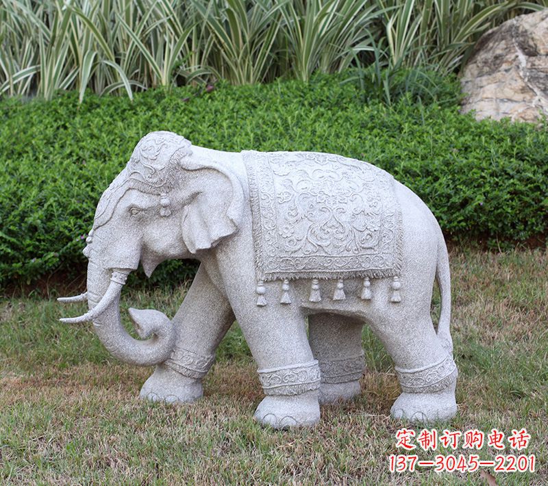 山西中式石雕大象
