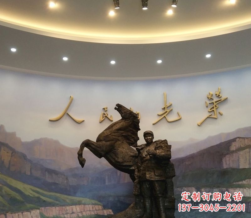 山西朱德人物景观铜雕