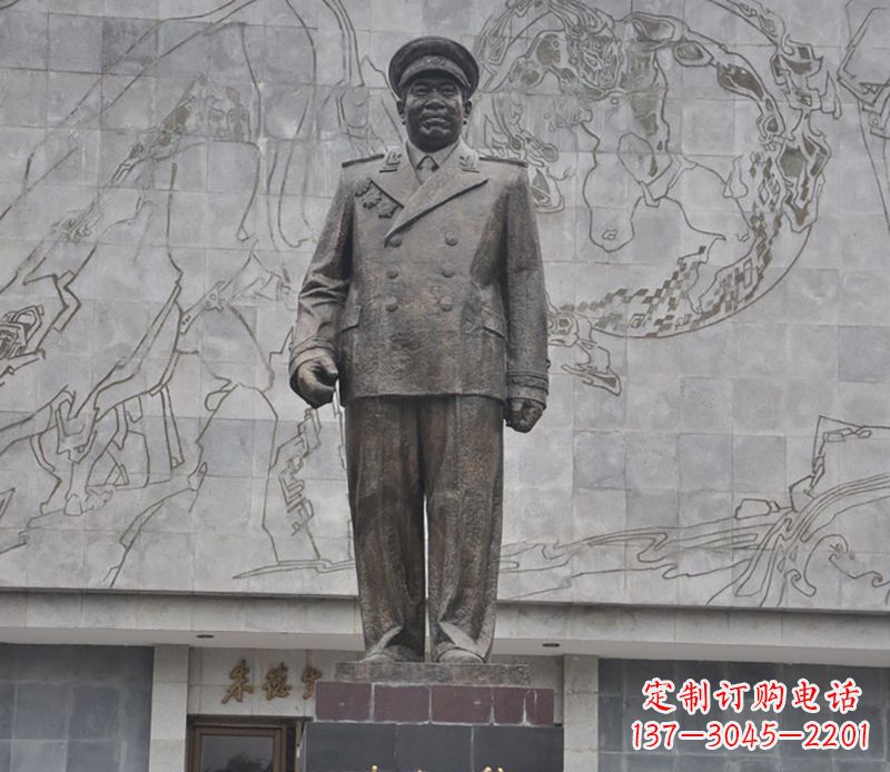 山西朱德人物铜雕