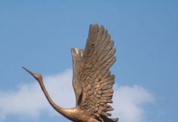 山西展翅高飞的仙鹤动物铜雕