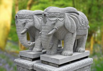 山西招财纳福石雕大象