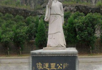 山西中国历史名人南北朝时期著名诗人谢公灵运大理石石雕像