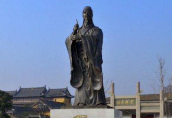 山西中国历史名人元末明初画家诗人倪瓒铜雕塑像
