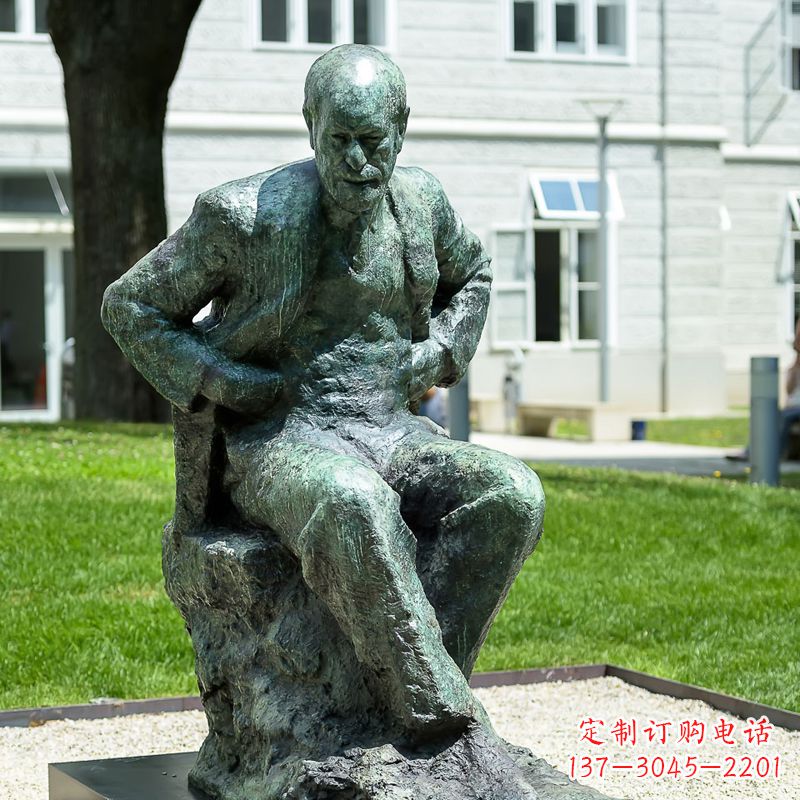 山西铸铜弗洛伊德铜雕像-世界知名医学人物雕塑