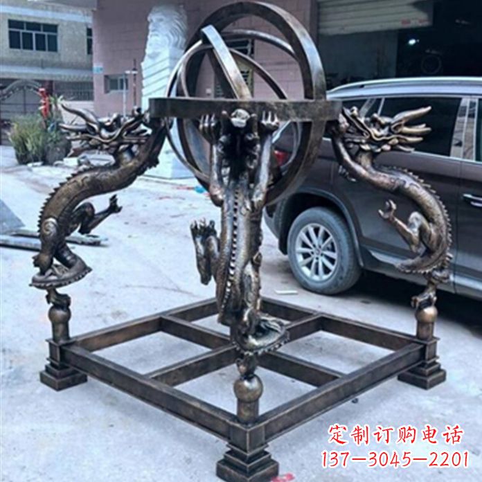 山西铸铜浑天仪景观雕塑摆件