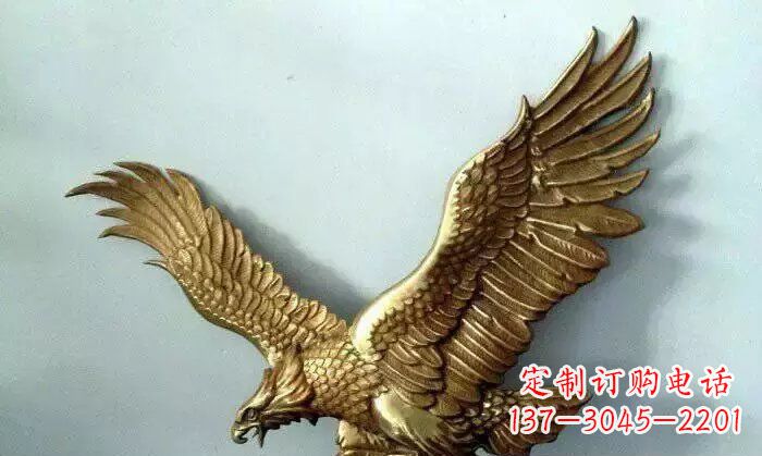 山西铸铜老鹰企业动物铜雕 (2)