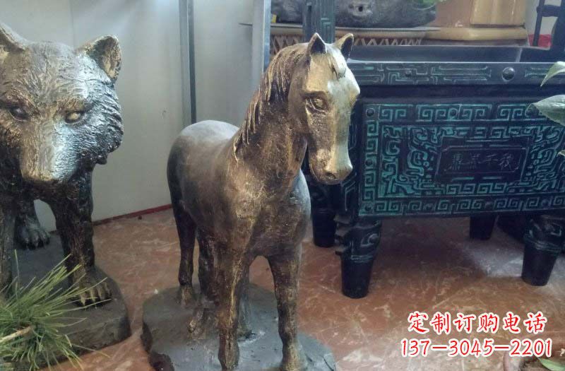 山西铸铜马雕塑222