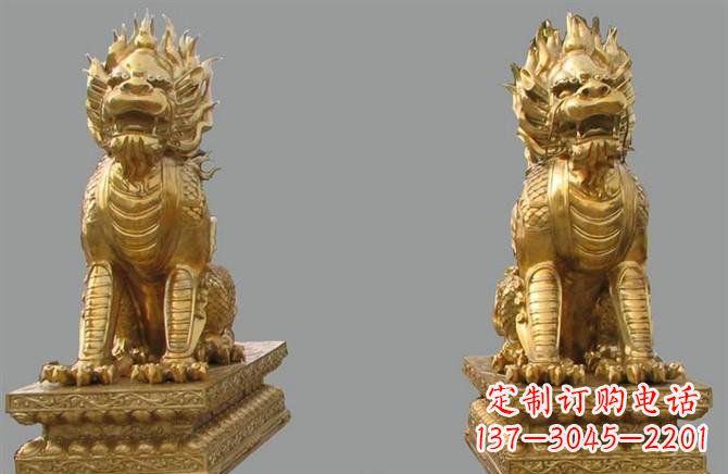 山西铸铜麒麟雕塑222