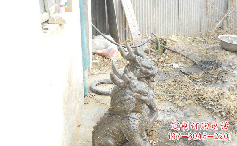 山西铸铜麒麟古代神兽铜雕