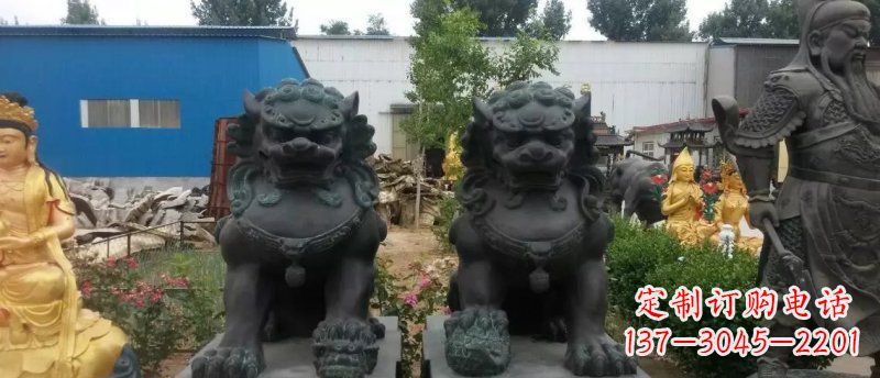 山西铸铜狮子看门狮子铜雕