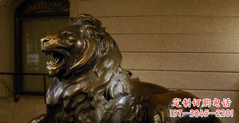 山西铸铜狮子铜雕 (2)