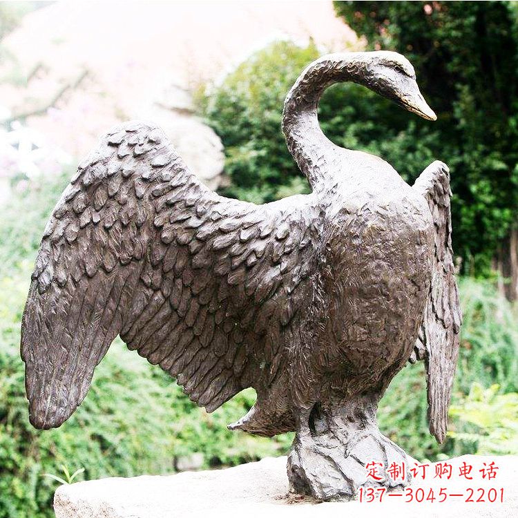 山西铸铜天鹅雕塑