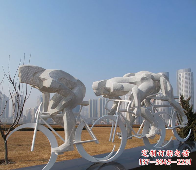 山西自行车比赛不锈钢雕塑