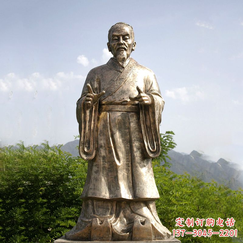山西祖冲之纯铜雕像