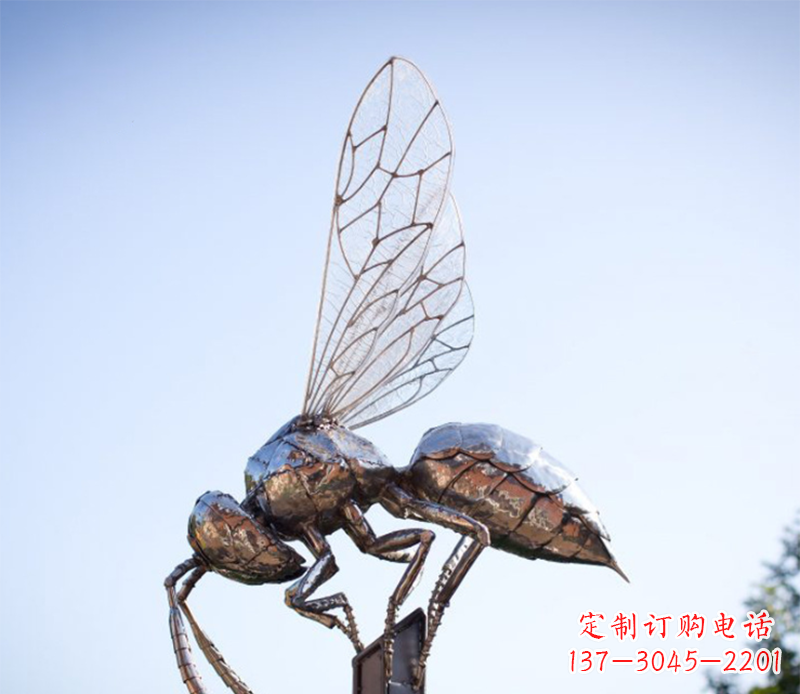 山西蜜蜂雕塑不锈钢