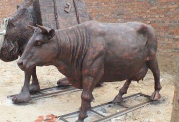 山西铸铜奶牛公园动物铜雕
