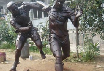 山西足球运动公园人物铜雕