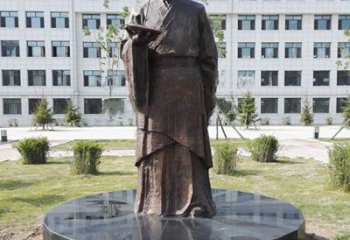 山西祖冲之校园铜雕-纯铜铸造中国古代历史名人著名数学家