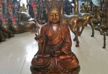 山西坐式地藏菩萨铜雕